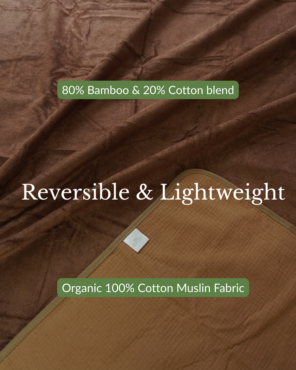 Age & Ability™ Premium Waterproof Care Blanket-Chocolate & Caramel